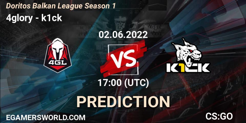 Pronósticos 4glory - k1ck. 02.06.22. Doritos Balkan League Season 1 - CS2 (CS:GO)