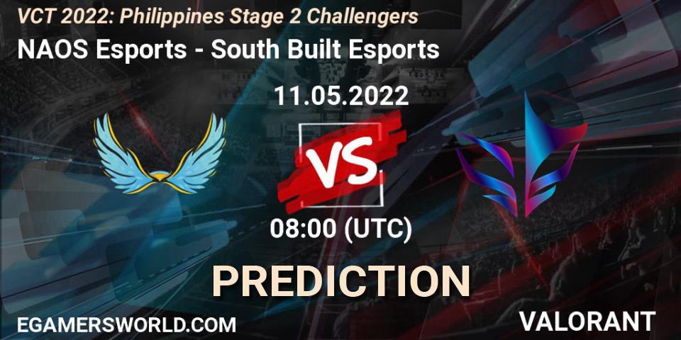Pronósticos NAOS Esports - South Built Esports. 11.05.2022 at 07:15. VCT 2022: Philippines Stage 2 Challengers - VALORANT