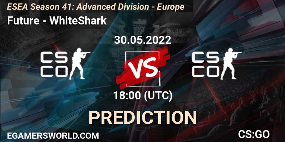 Pronósticos Future - WhiteShark. 30.05.2022 at 18:00. ESEA Season 41: Advanced Division - Europe - Counter-Strike (CS2)