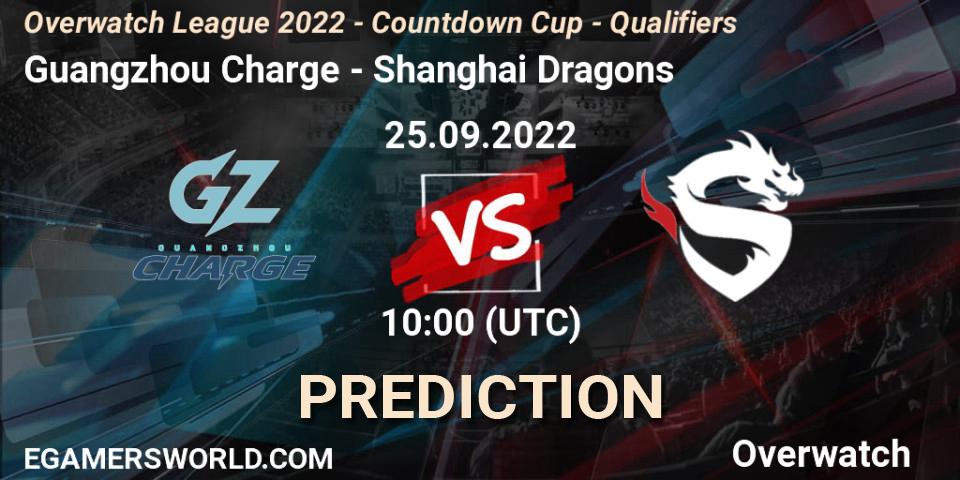 Pronósticos Guangzhou Charge - Shanghai Dragons. 25.09.22. Overwatch League 2022 - Countdown Cup - Qualifiers - Overwatch