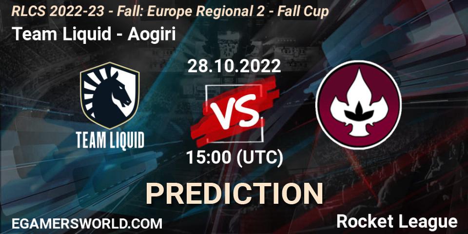 Pronósticos Team Liquid - Aogiri. 28.10.2022 at 15:00. RLCS 2022-23 - Fall: Europe Regional 2 - Fall Cup - Rocket League