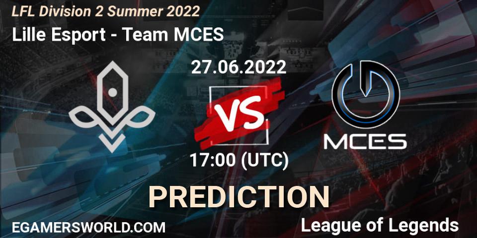 Pronósticos Lille Esport - Team MCES. 27.06.2022 at 17:00. LFL Division 2 Summer 2022 - LoL