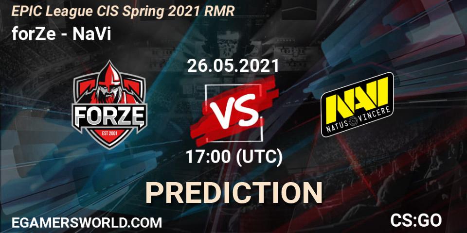 Pronósticos forZe - NaVi. 26.05.21. EPIC League CIS Spring 2021 RMR - CS2 (CS:GO)
