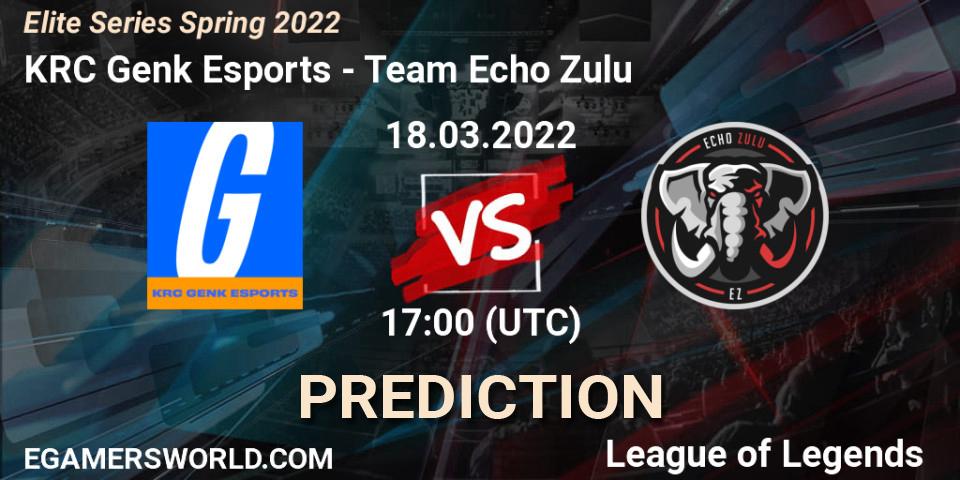Pronósticos KRC Genk Esports - Team Echo Zulu. 18.03.22. Elite Series Spring 2022 - LoL