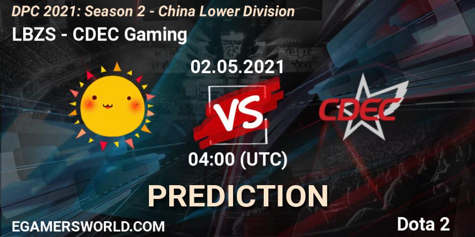 Pronósticos LBZS - CDEC Gaming. 02.05.21. DPC 2021: Season 2 - China Lower Division - Dota 2
