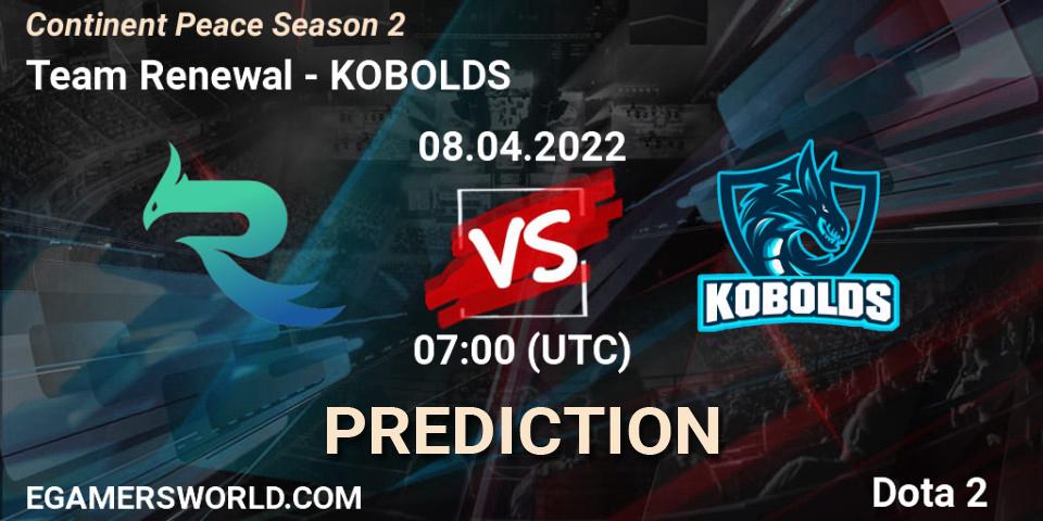 Pronósticos Team Renewal - KOBOLDS. 08.04.2022 at 05:06. Continent Peace Season 2 - Dota 2