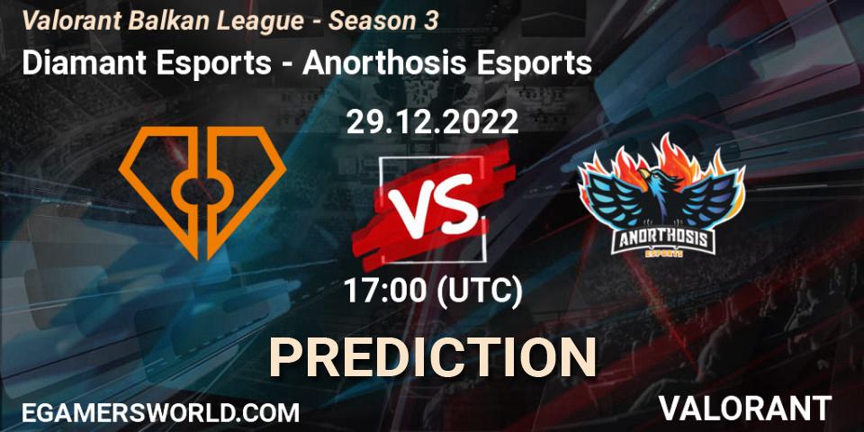 Pronósticos Diamant Esports - Anorthosis Esports. 29.12.2022 at 17:00. Valorant Balkan League - Season 3 - VALORANT