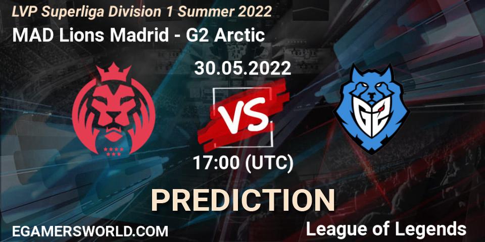 Pronósticos MAD Lions Madrid - G2 Arctic. 30.05.2022 at 17:00. LVP Superliga Division 1 Summer 2022 - LoL