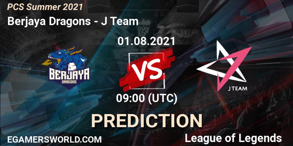 Pronósticos Berjaya Dragons - J Team. 01.08.2021 at 09:00. PCS Summer 2021 - LoL