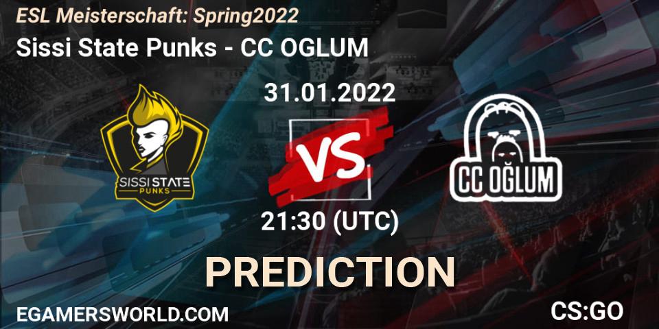 Pronósticos Sissi State Punks - CC OGLUM. 31.01.2022 at 21:30. ESL Meisterschaft: Spring 2022 - Counter-Strike (CS2)