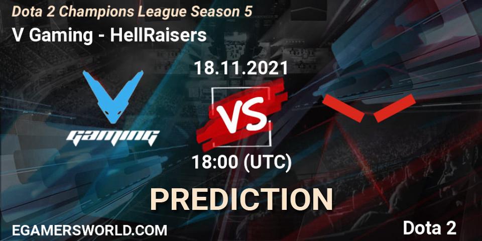 Pronósticos V Gaming - HellRaisers. 18.11.2021 at 18:07. Dota 2 Champions League 2021 Season 5 - Dota 2