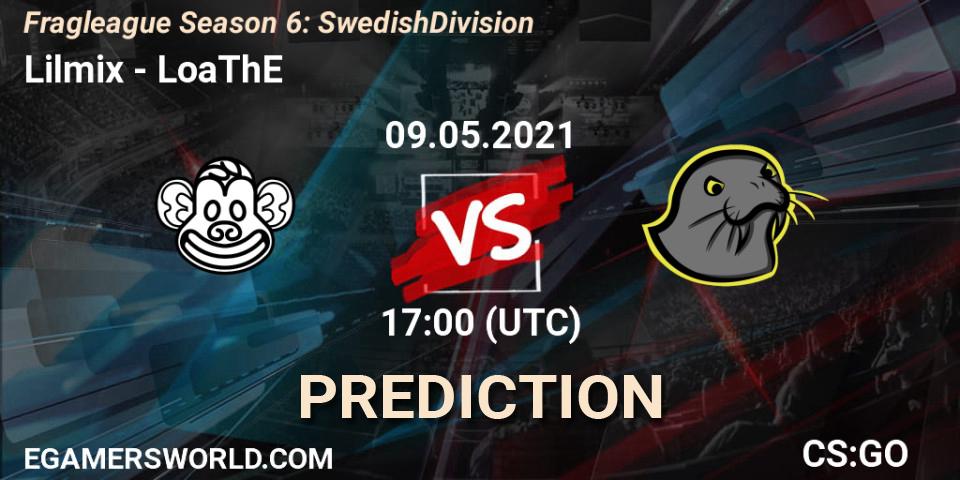 Pronósticos Lilmix - LoaThE. 10.05.2021 at 17:00. Fragleague Season 6: Swedish Division - Counter-Strike (CS2)