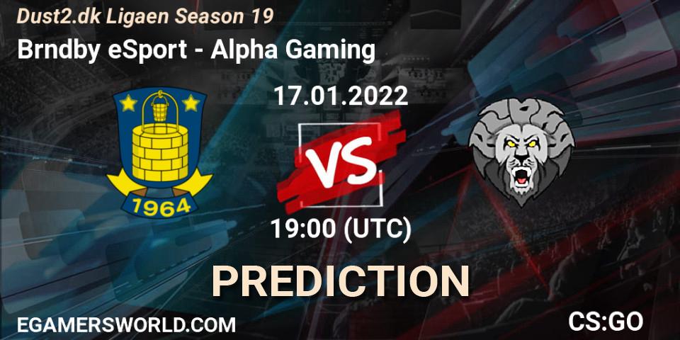 Pronósticos Brøndby eSport - Alpha Gaming. 17.01.2022 at 19:00. Dust2.dk Ligaen Season 19 - Counter-Strike (CS2)