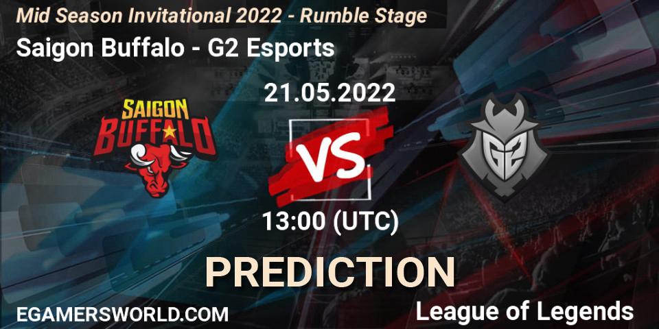 Pronósticos Saigon Buffalo - G2 Esports. 21.05.22. Mid Season Invitational 2022 - Rumble Stage - LoL