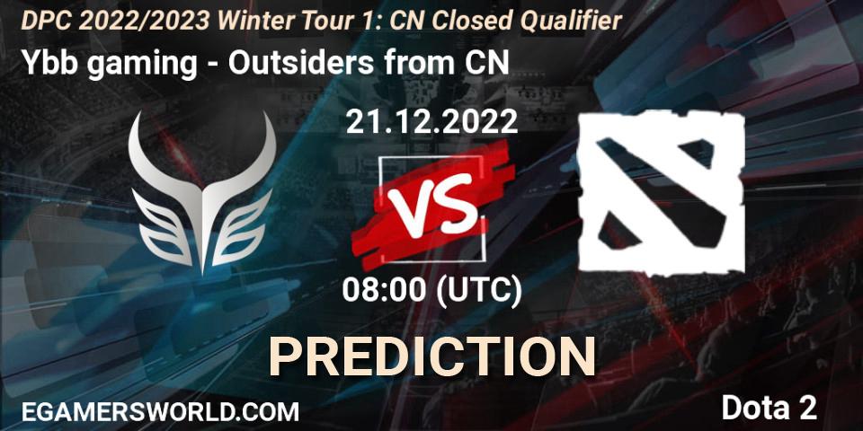 Pronósticos Ybb gaming - Outsiders from CN. 21.12.22. DPC 2022/2023 Winter Tour 1: CN Closed Qualifier - Dota 2