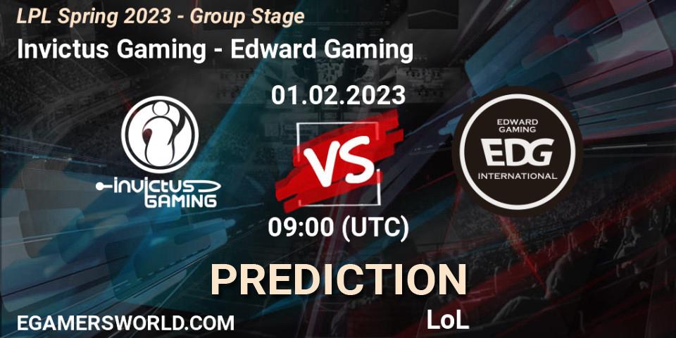 Pronósticos Invictus Gaming - Edward Gaming. 01.02.23. LPL Spring 2023 - Group Stage - LoL