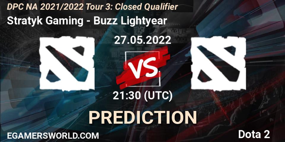 Pronósticos Stratyk Gaming - Buzz Lightyear. 27.05.2022 at 21:38. DPC NA 2021/2022 Tour 3: Closed Qualifier - Dota 2