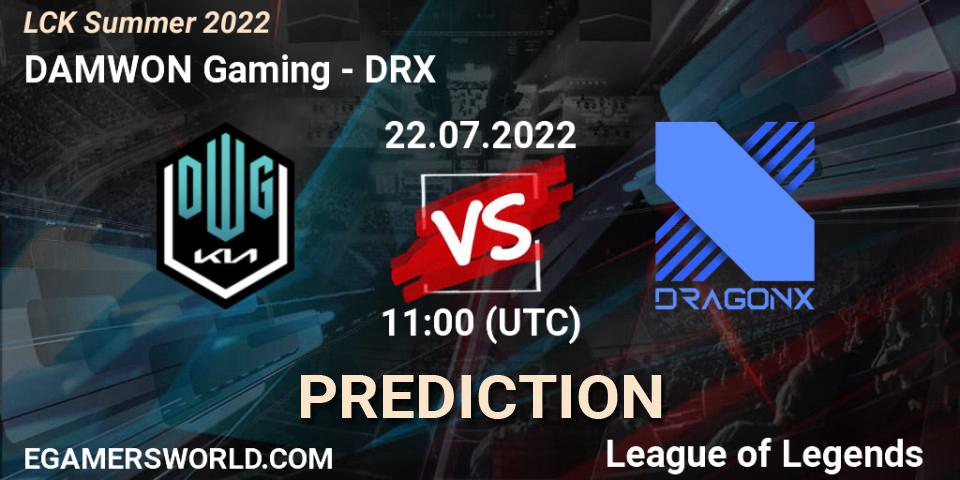 Pronósticos DAMWON Gaming - DRX. 22.07.2022 at 11:00. LCK Summer 2022 - LoL