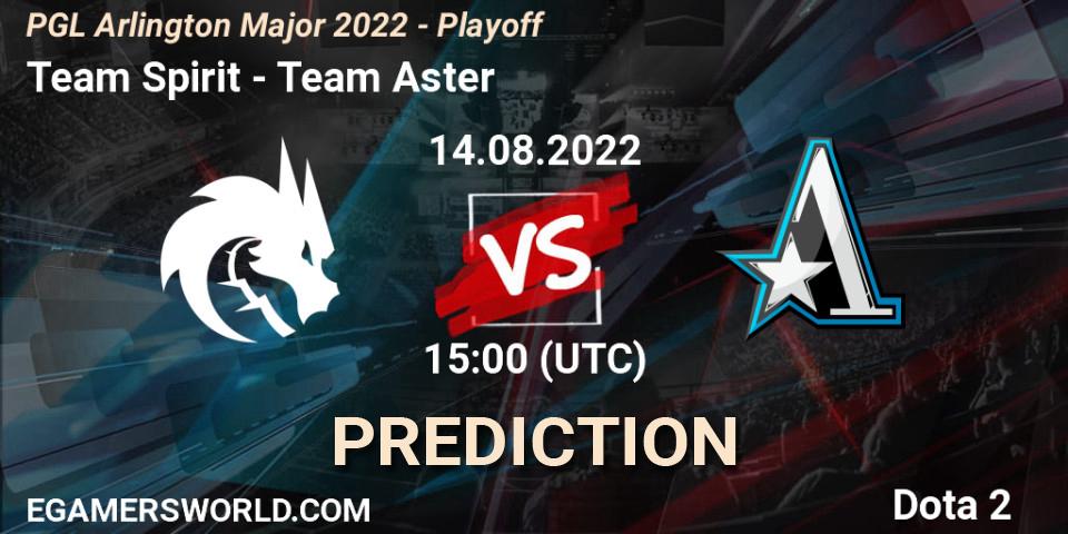 Pronósticos Team Spirit - Team Aster. 14.08.22. PGL Arlington Major 2022 - Playoff - Dota 2