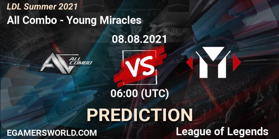 Pronósticos All Combo - Young Miracles. 08.08.21. LDL Summer 2021 - LoL