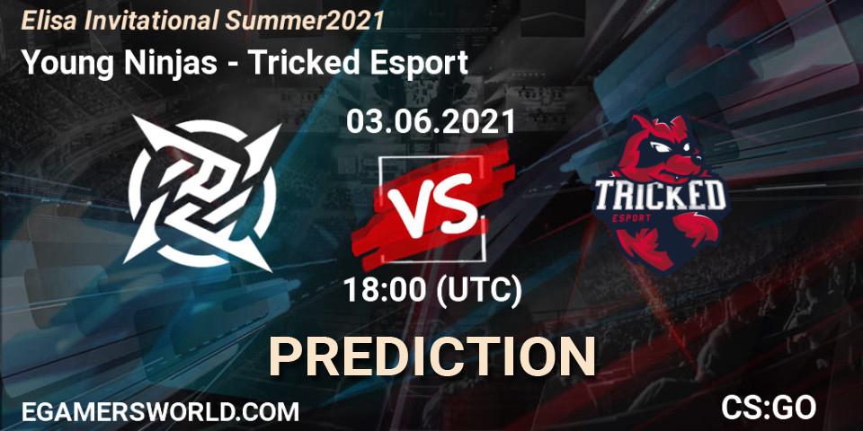 Pronósticos Young Ninjas - Tricked Esport. 04.06.2021 at 15:00. Elisa Invitational Summer 2021 - Counter-Strike (CS2)