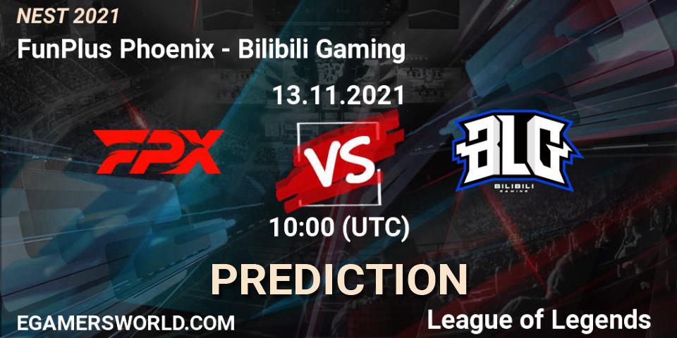 Pronósticos Bilibili Gaming - FunPlus Phoenix. 14.11.21. NEST 2021 - LoL