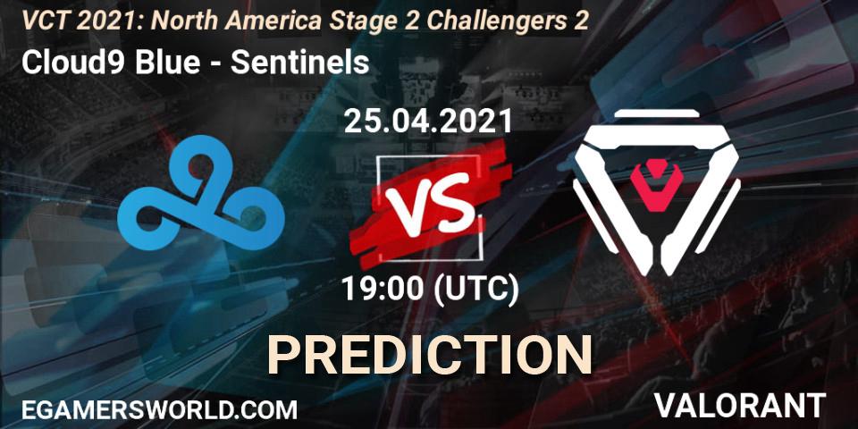 Pronósticos Cloud9 Blue - Sentinels. 25.04.2021 at 19:00. VCT 2021: North America Stage 2 Challengers 2 - VALORANT