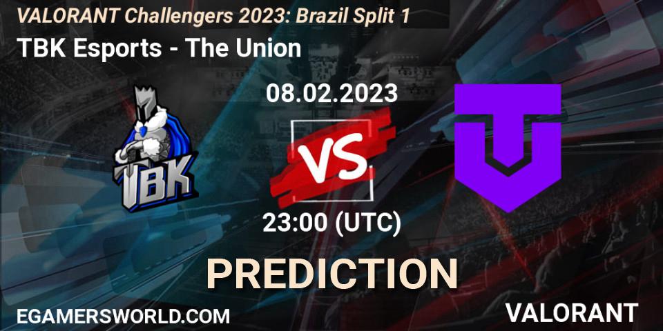 Pronósticos TBK Esports - The Union. 08.02.23. VALORANT Challengers 2023: Brazil Split 1 - VALORANT