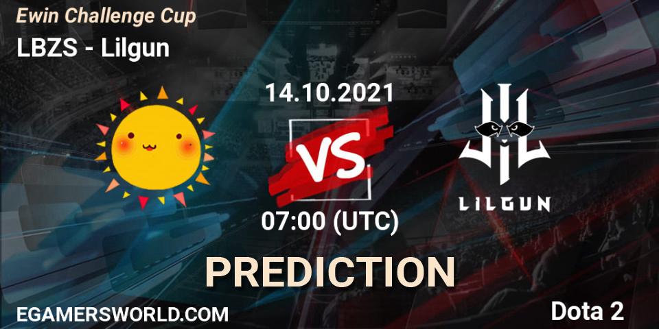 Pronósticos LBZS - Lilgun. 15.10.2021 at 03:03. Ewin Challenge Cup - Dota 2