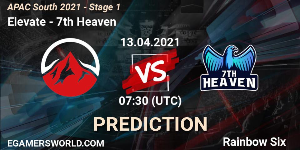 Pronósticos Elevate - 7th Heaven. 13.04.21. APAC South 2021 - Stage 1 - Rainbow Six
