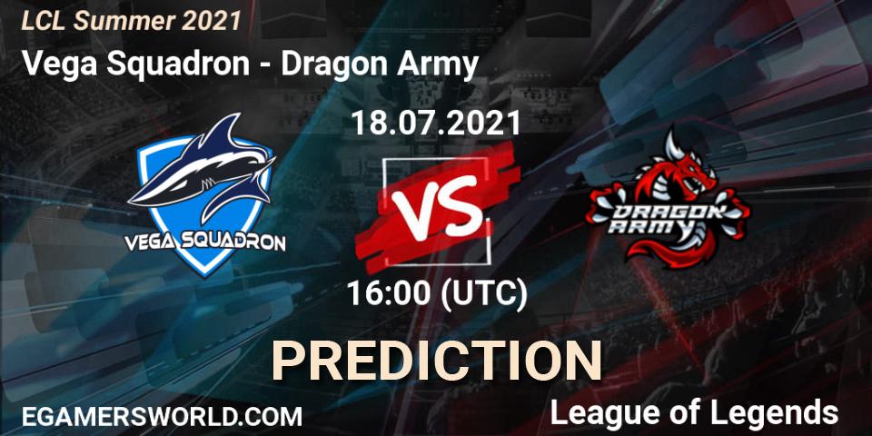 Pronósticos Vega Squadron - Dragon Army. 18.07.21. LCL Summer 2021 - LoL