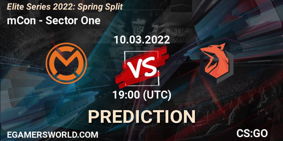 Pronósticos mCon - Sector One. 10.03.22. Elite Series 2022: Spring Split - CS2 (CS:GO)