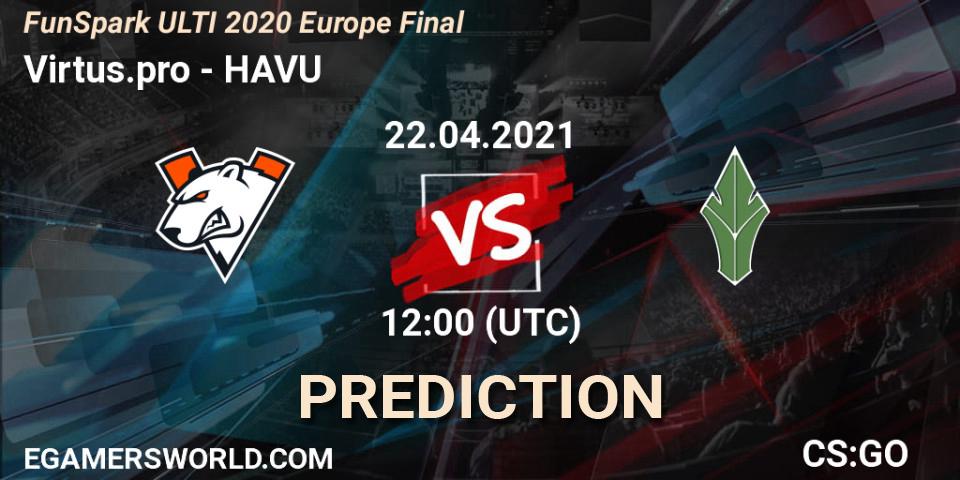 Pronósticos Virtus.pro - HAVU. 22.04.21. Funspark ULTI 2020 Finals - CS2 (CS:GO)