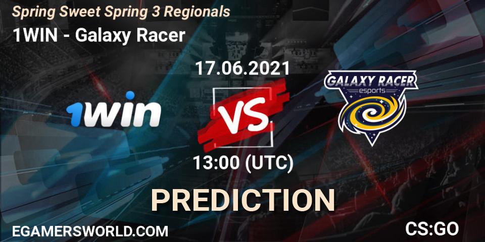 Pronósticos 1WIN - Galaxy Racer. 17.06.2021 at 13:40. Spring Sweet Spring 3 Regionals - Counter-Strike (CS2)