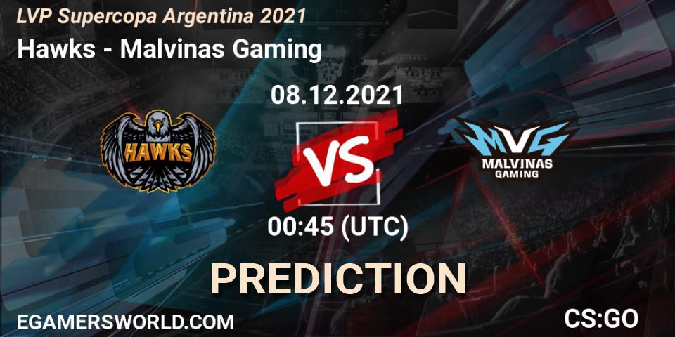 Pronósticos Hawks - Malvinas Gaming. 08.12.21. LVP Supercopa Argentina 2021 - CS2 (CS:GO)