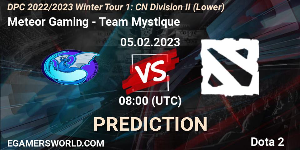 Pronósticos Meteor Gaming - Team Mystique. 05.02.23. DPC 2022/2023 Winter Tour 1: CN Division II (Lower) - Dota 2