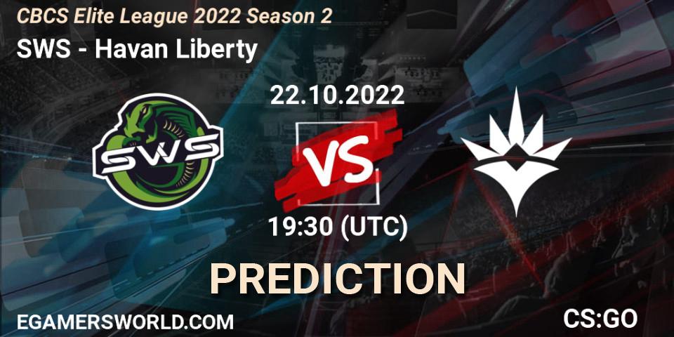 Pronósticos SWS - Havan Liberty. 22.10.22. CBCS Elite League 2022 Season 2 - CS2 (CS:GO)