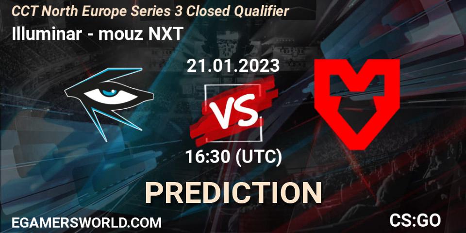 Pronósticos Illuminar - mouz NXT. 21.01.2023 at 16:30. CCT North Europe Series 3 Closed Qualifier - Counter-Strike (CS2)