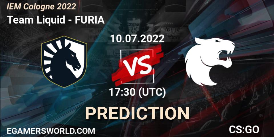Pronósticos Team Liquid - FURIA. 10.07.2022 at 17:45. IEM Cologne 2022 - Counter-Strike (CS2)