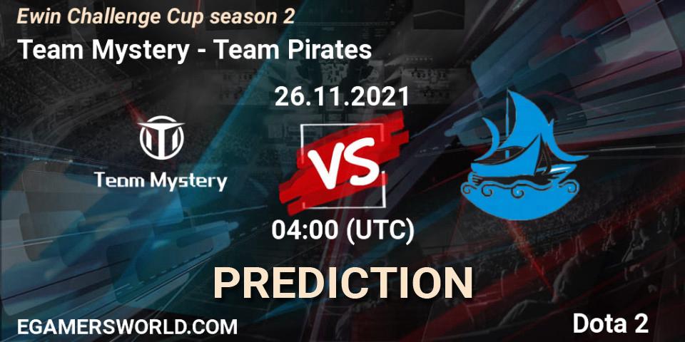 Pronósticos Team Mystery - Team Pirates. 26.11.21. Ewin Challenge Cup season 2 - Dota 2