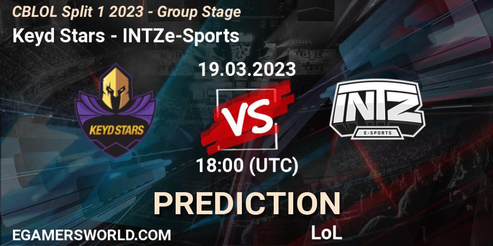 Pronósticos Keyd Stars - INTZ e-Sports. 19.03.2023 at 18:00. CBLOL Split 1 2023 - Group Stage - LoL