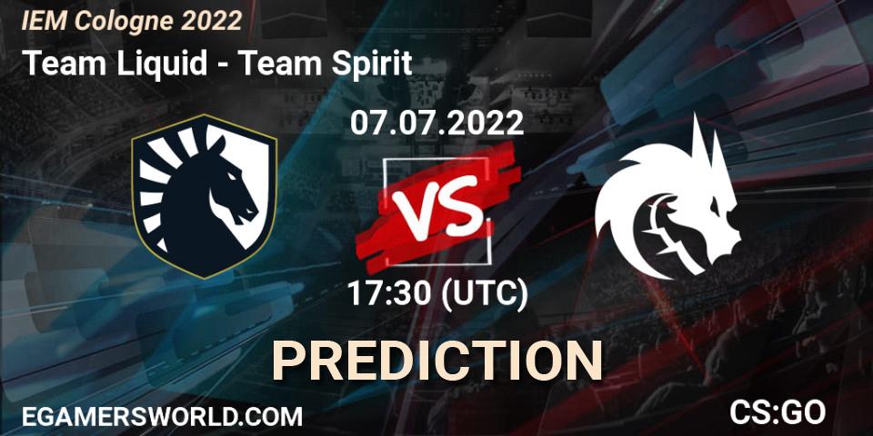 Pronósticos Team Liquid - Team Spirit. 07.07.22. IEM Cologne 2022 - CS2 (CS:GO)