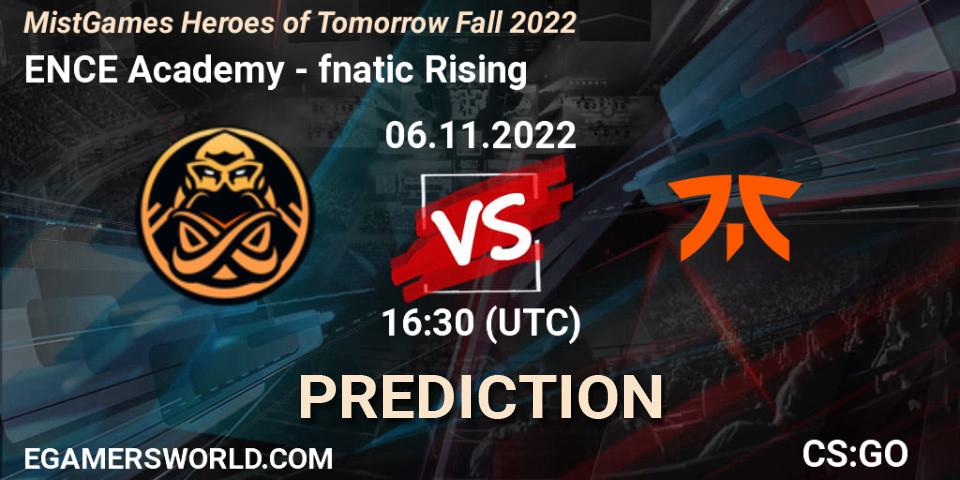 Pronósticos ENCE Academy - fnatic Rising. 06.11.22. MistGames Heroes of Tomorrow Fall 2022 - CS2 (CS:GO)