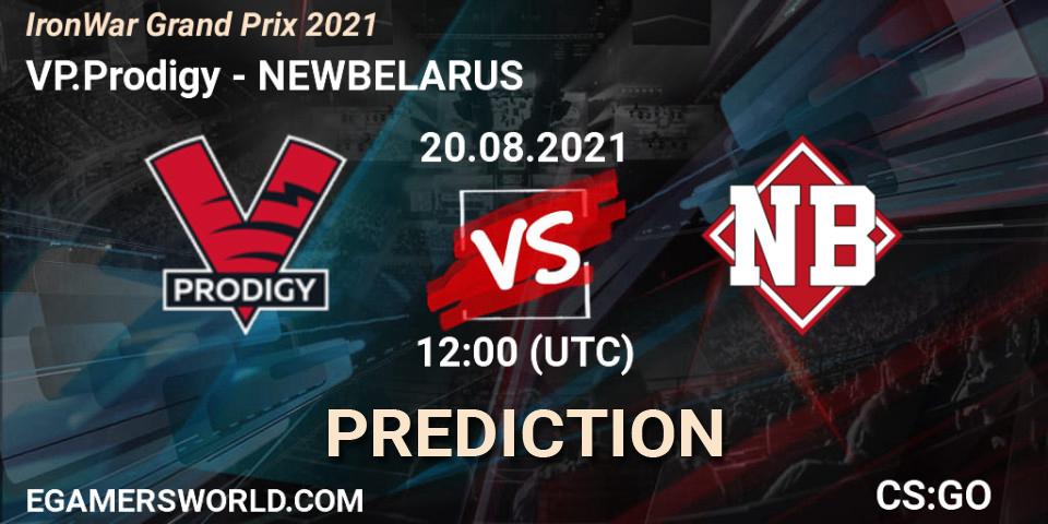 Pronósticos VP.Prodigy - NEWBELARUS. 20.08.2021 at 11:10. IronWar Grand Prix 2021 - Counter-Strike (CS2)