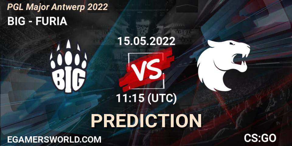 Pronósticos BIG - FURIA. 15.05.2022 at 11:15. PGL Major Antwerp 2022 - Counter-Strike (CS2)