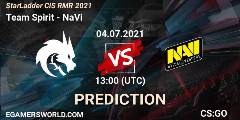 Pronósticos Team Spirit - NaVi. 04.07.21. StarLadder CIS RMR 2021 - CS2 (CS:GO)