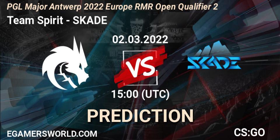 Pronósticos Team Spirit - SKADE. 02.03.2022 at 15:30. PGL Major Antwerp 2022 Europe RMR Open Qualifier 2 - Counter-Strike (CS2)
