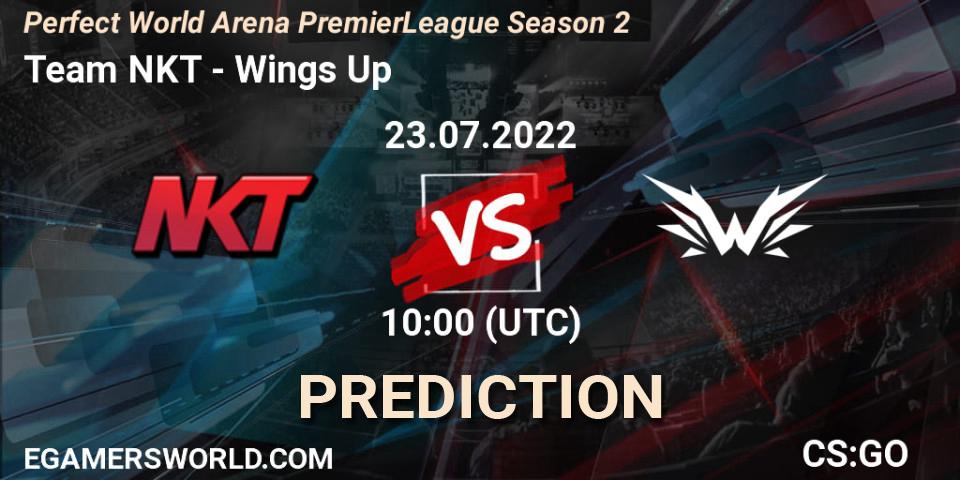 Pronósticos Team NKT - Wings Up. 23.07.22. Perfect World Arena Premier League Season 2 - CS2 (CS:GO)