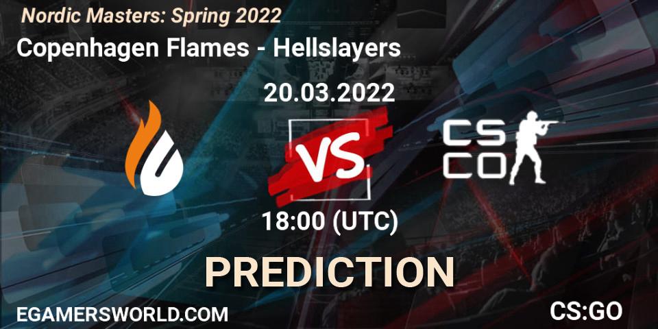 Pronósticos Copenhagen Flames - Hellslayers. 20.03.2022 at 18:00. Nordic Masters: Spring 2022 - Counter-Strike (CS2)