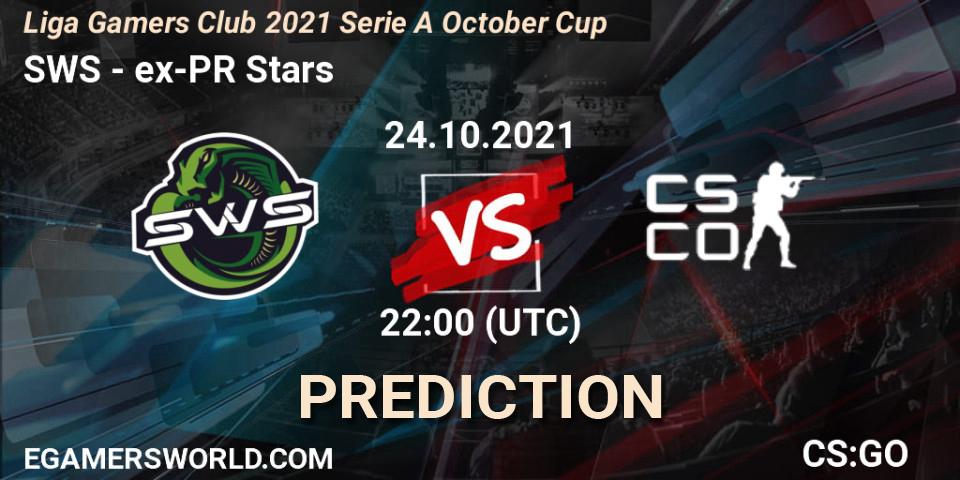 Pronósticos SWS - ex-PR Stars. 24.10.21. Liga Gamers Club 2021 Serie A October Cup - CS2 (CS:GO)